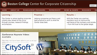 Boston College Center for Corporate Citizenship: Combining CitySoft CE and WordPress